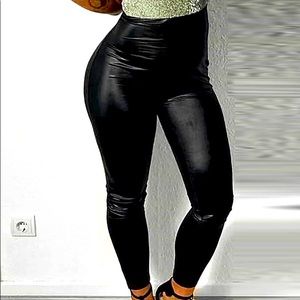 PU leather leggings